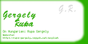 gergely rupa business card